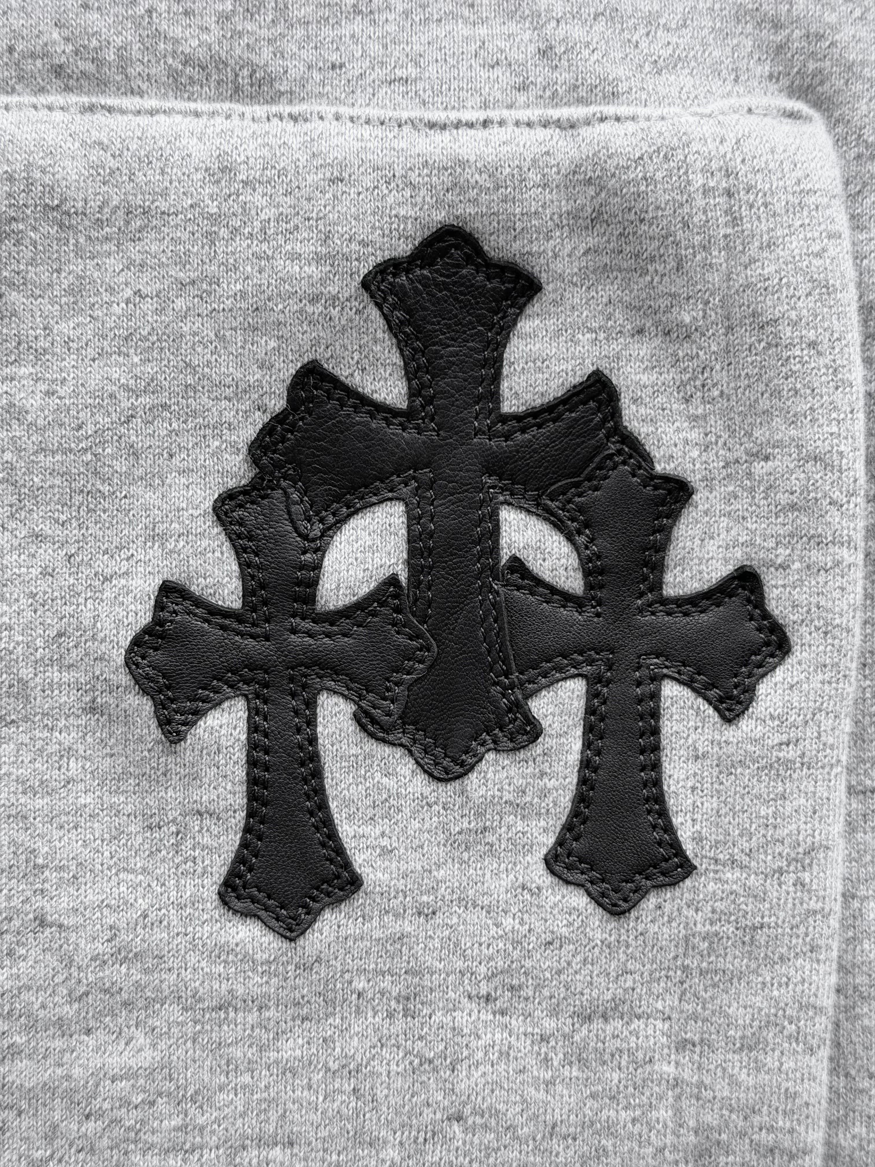 Triple Cross Pullover Hoodie Gray