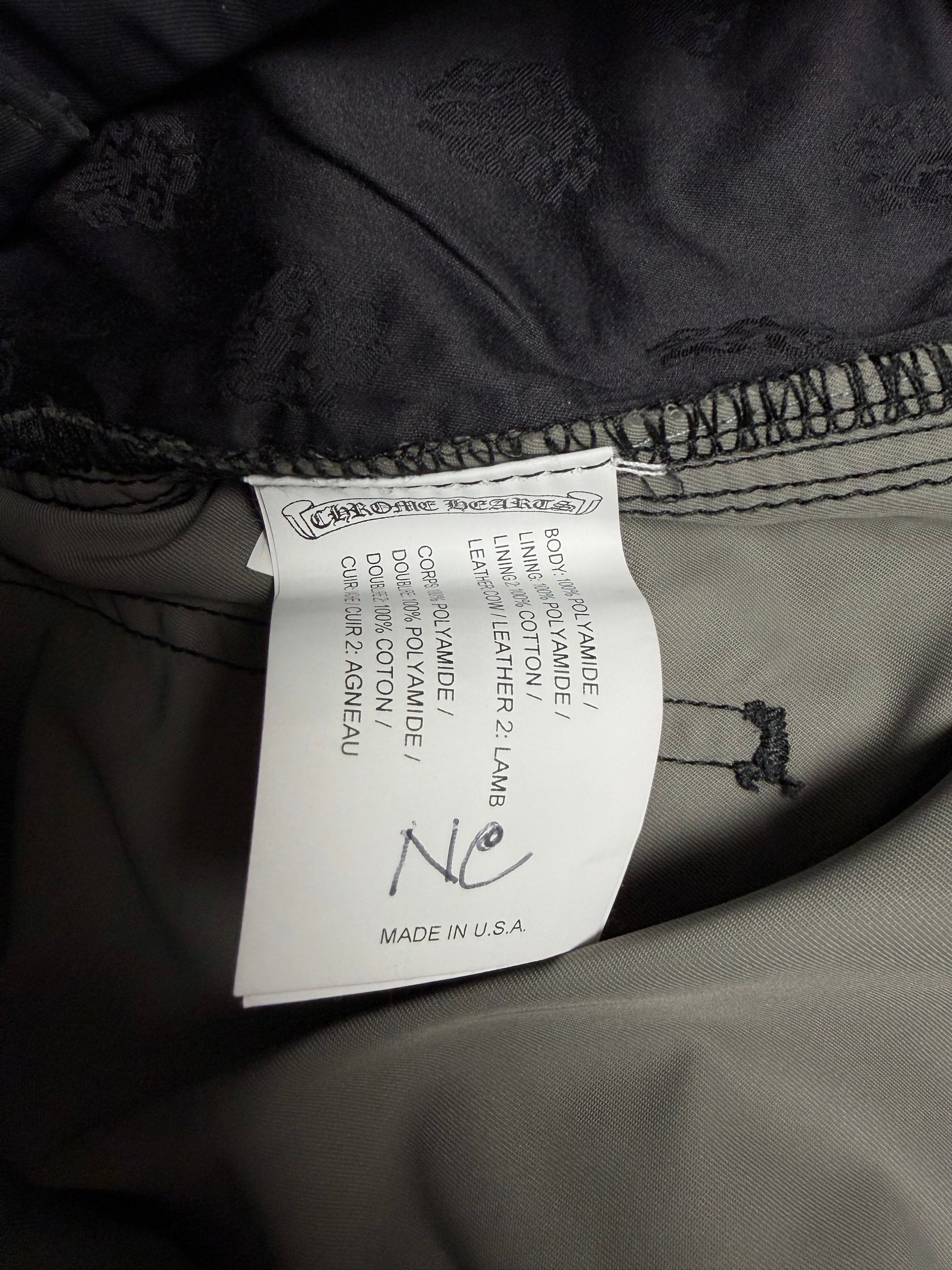 Black Nylon & Leather Carpenter Shorts