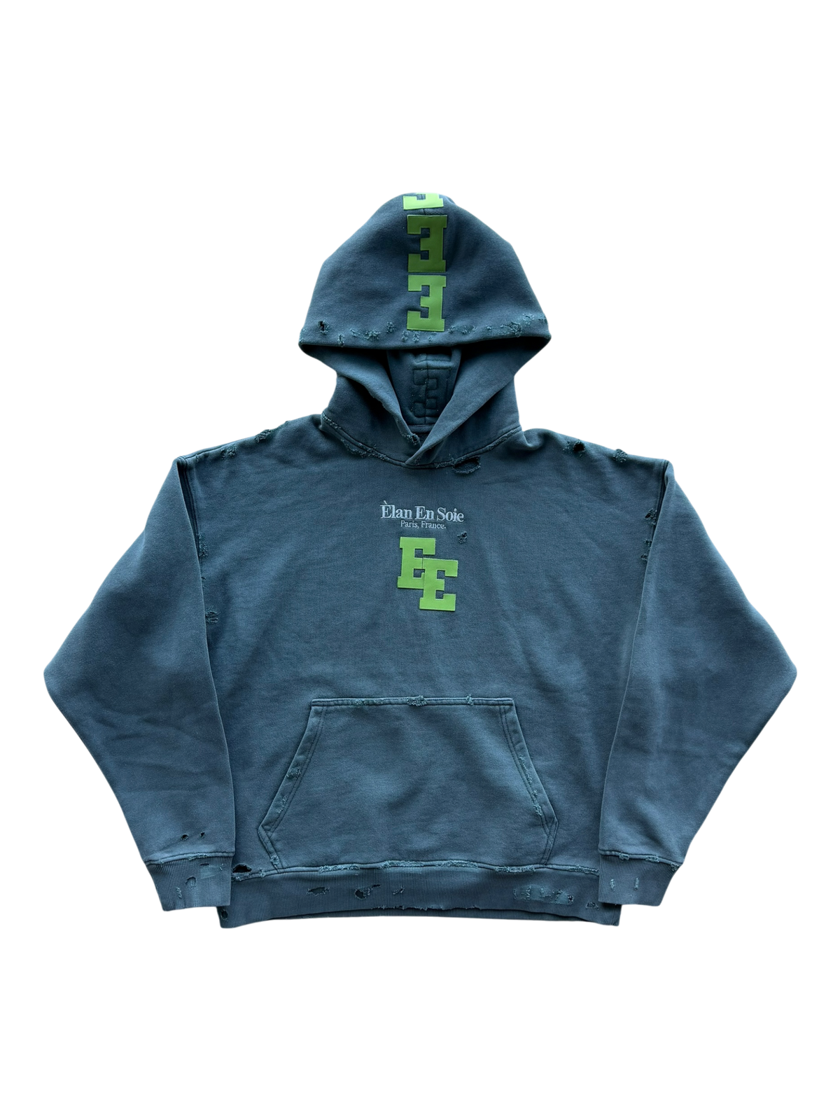 Slime Green Spine Patch Hoodie