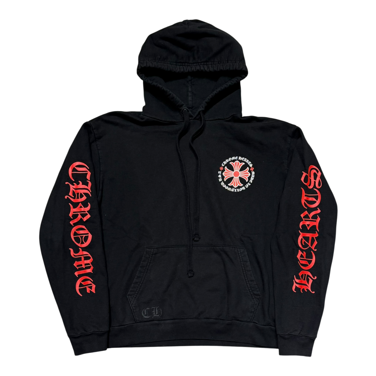 Chrome Hearts Black Red Cross Hoodie