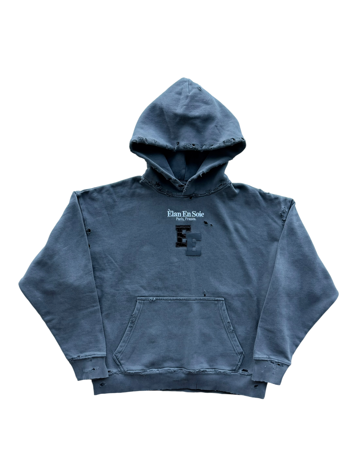 Varsity Bulldog Black Croc & Black Patch Hoodie