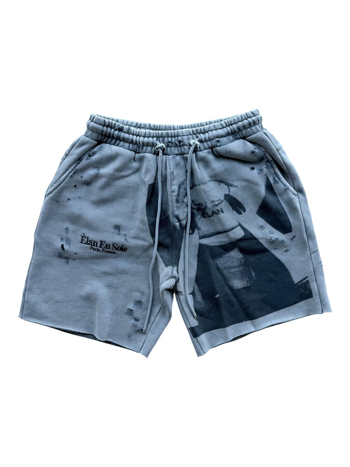 Lip Tattoo Grey Shorts