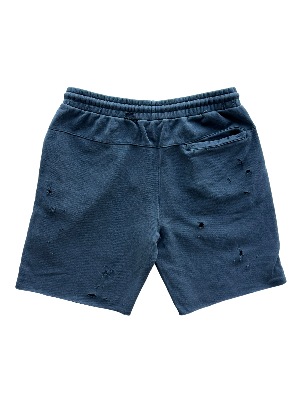 Washed Black Distressed Shorts