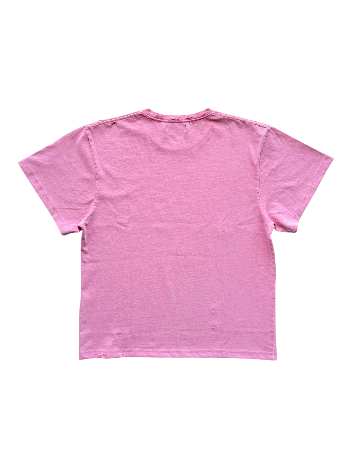 Moto Helmet Distressed Tee Pink