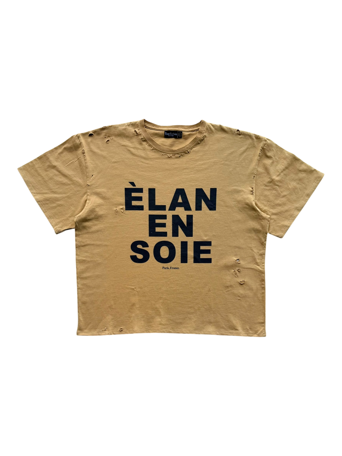 Logo Distressed Tee Yellow