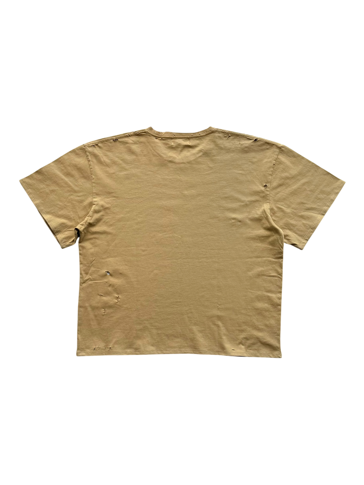 Logo Distressed Tee Yellow