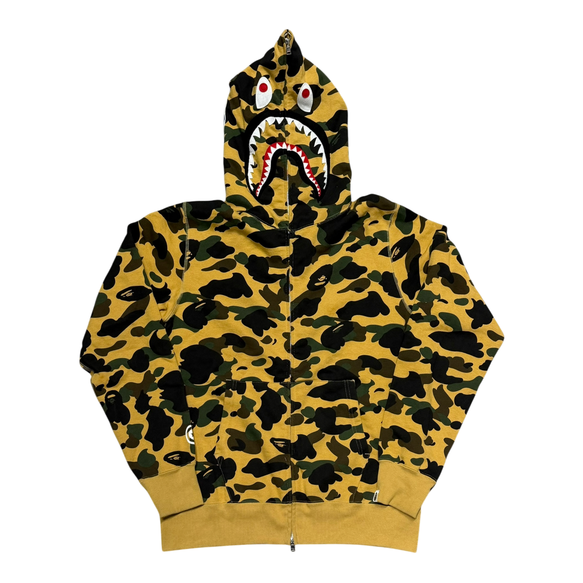 Yellow 1st Camo Bape Hoodie Full Zip