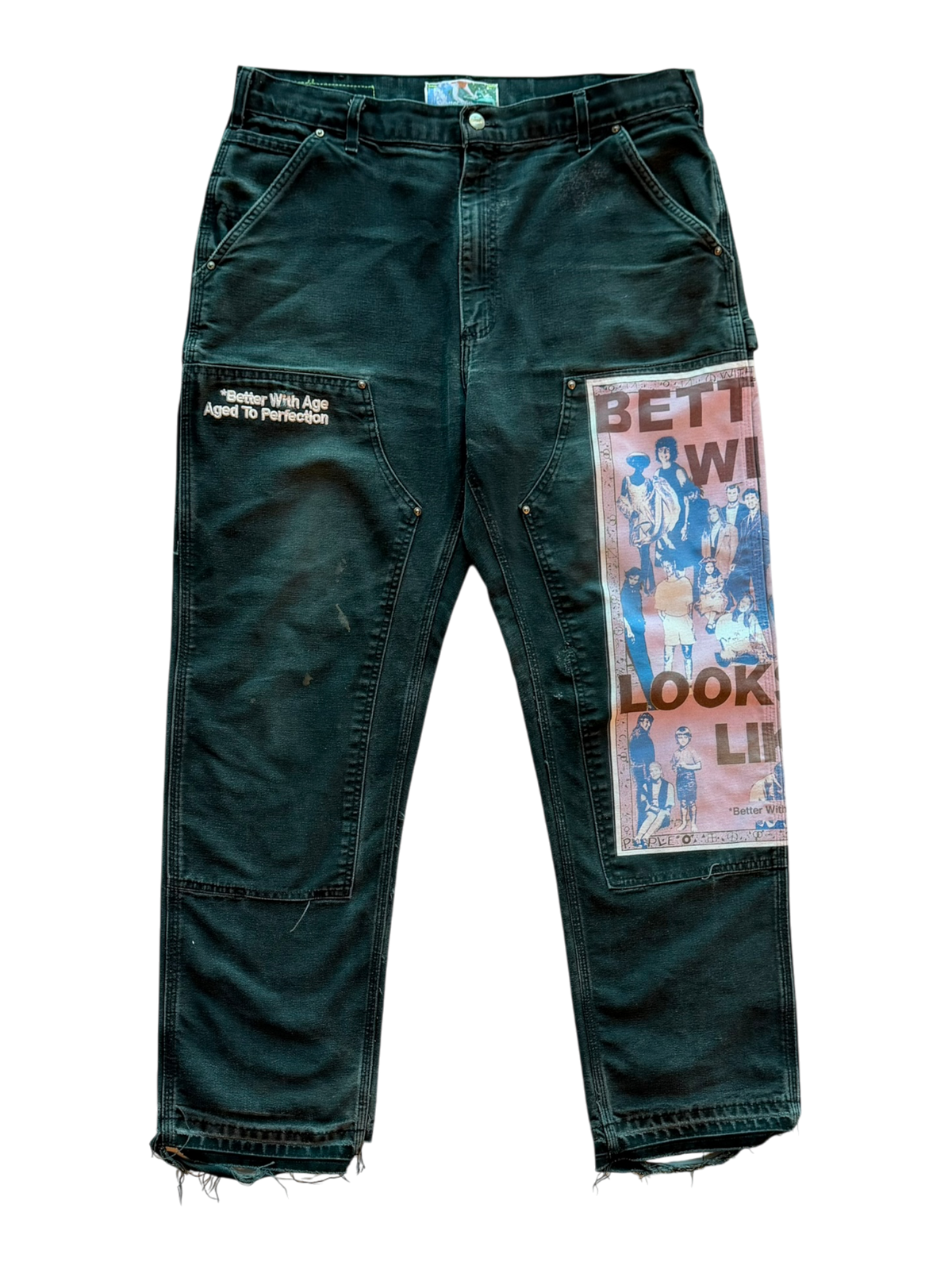 Looks Like You Double Knee Trouser Green