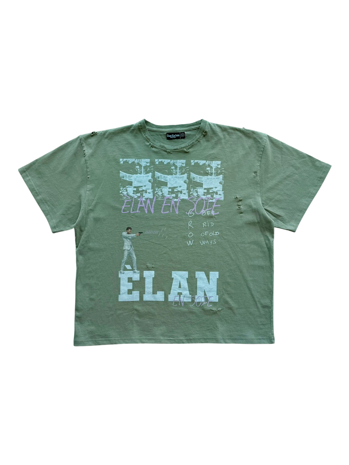 Old Ways Distressed Tee Olive