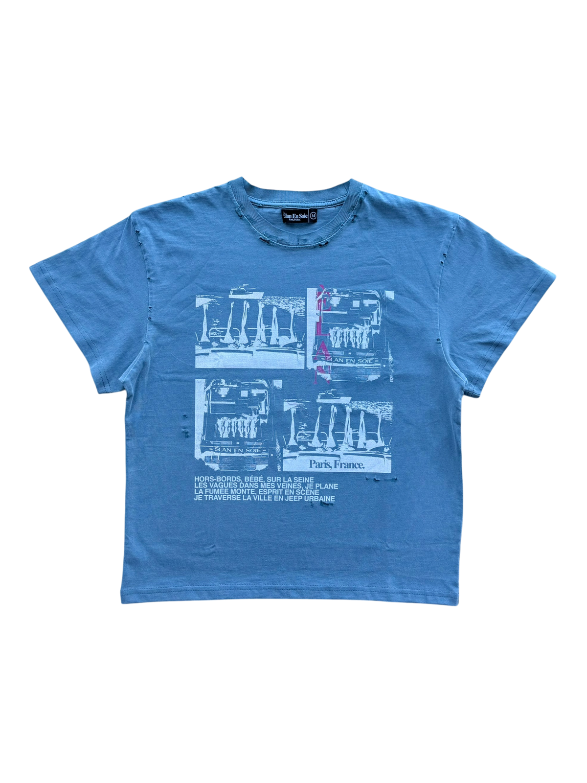Boat Life Distressed Tee Blue