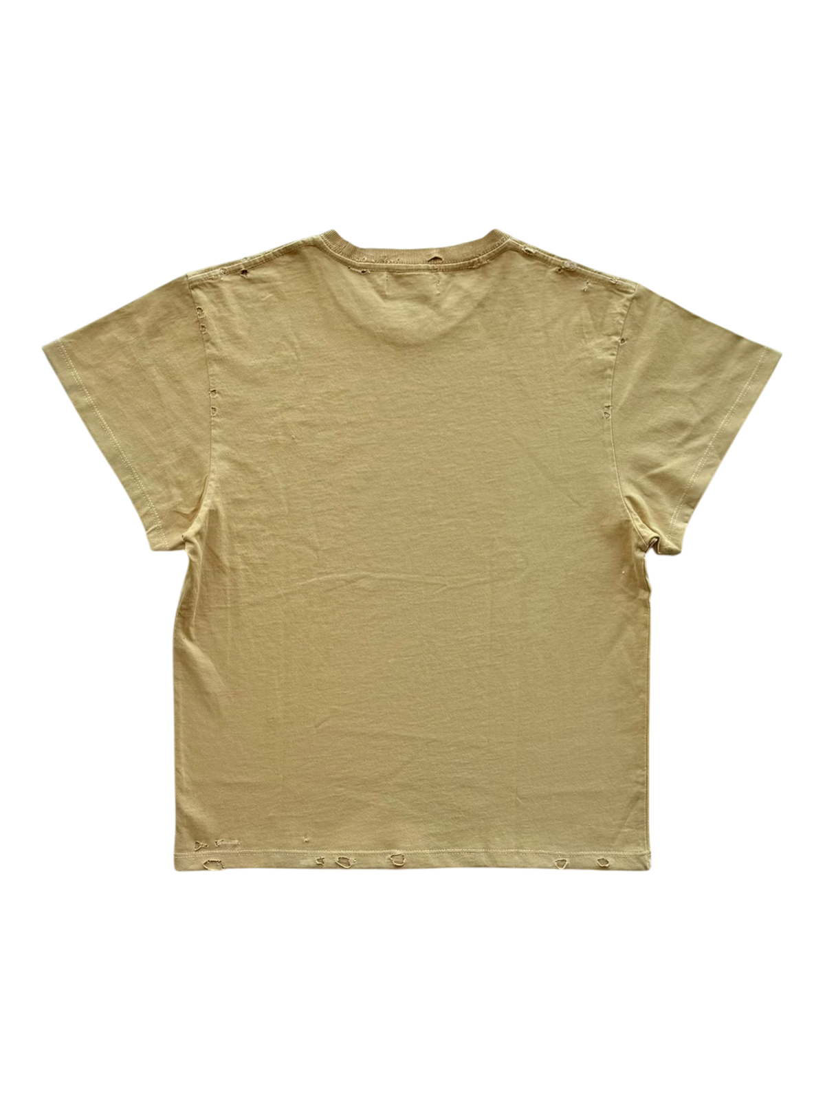 Moto Helmet Distressed Tee Yellow