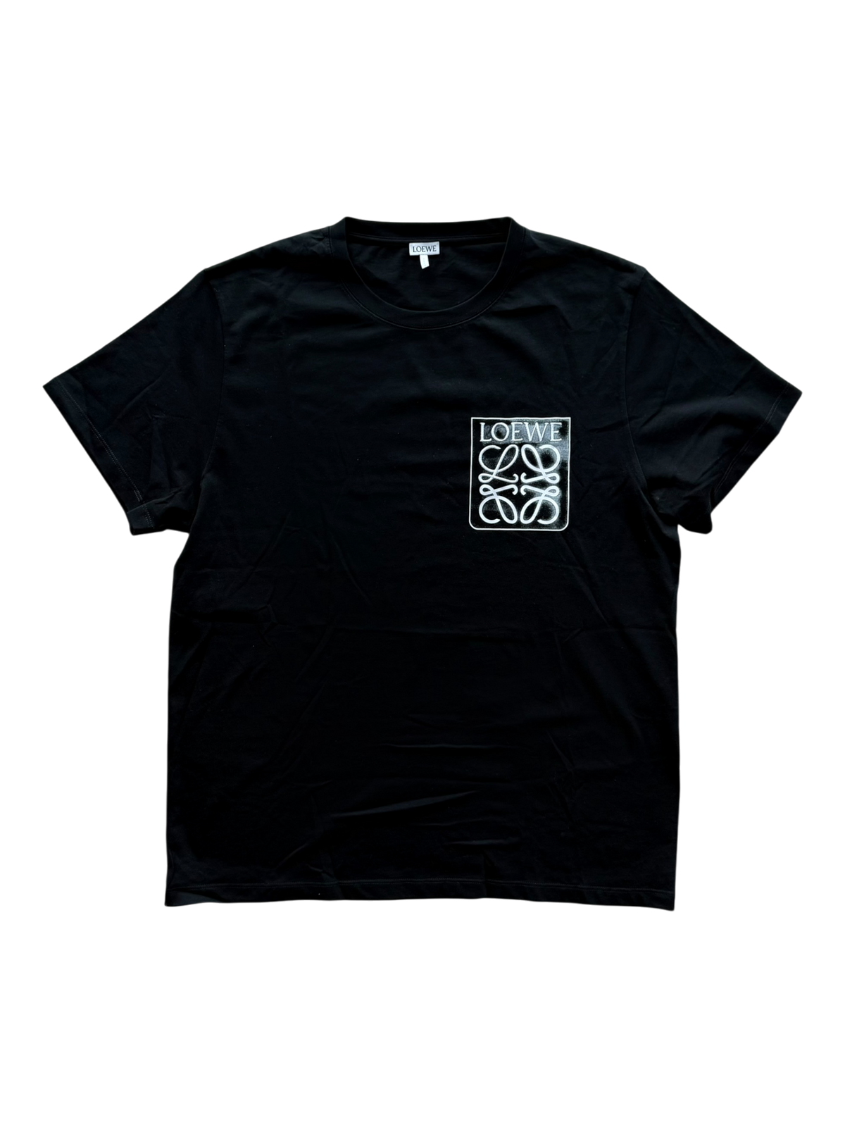 Black & White Embroidered Anagram T-Shirt