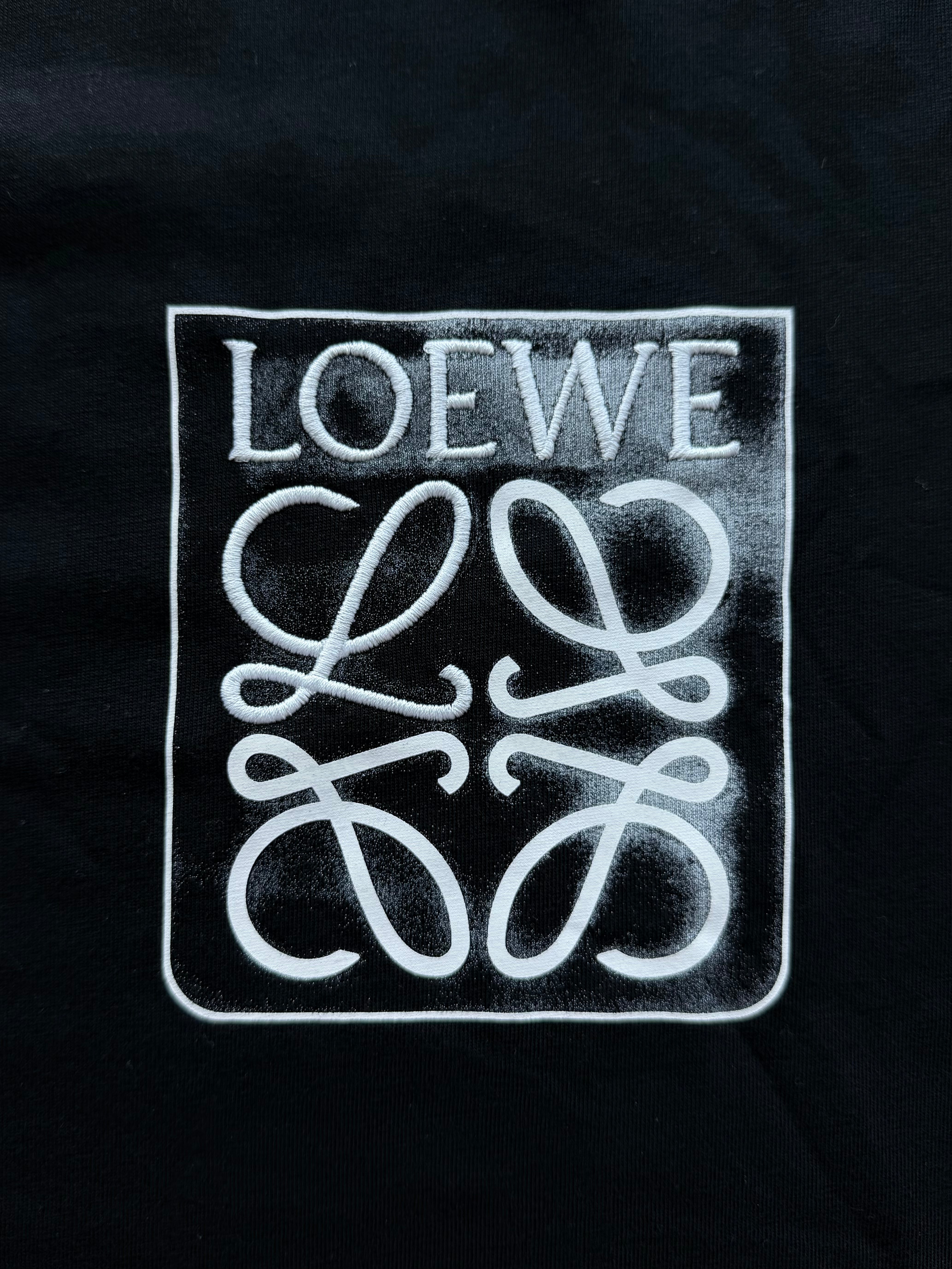 Black & White Embroidered Anagram T-Shirt
