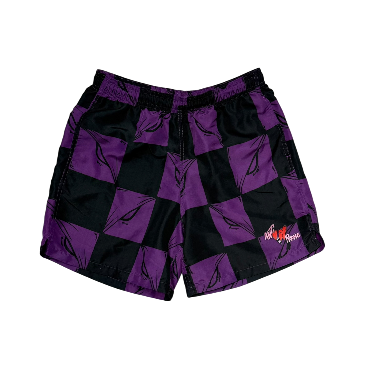Purple Anti Promo Nylon Shorts
