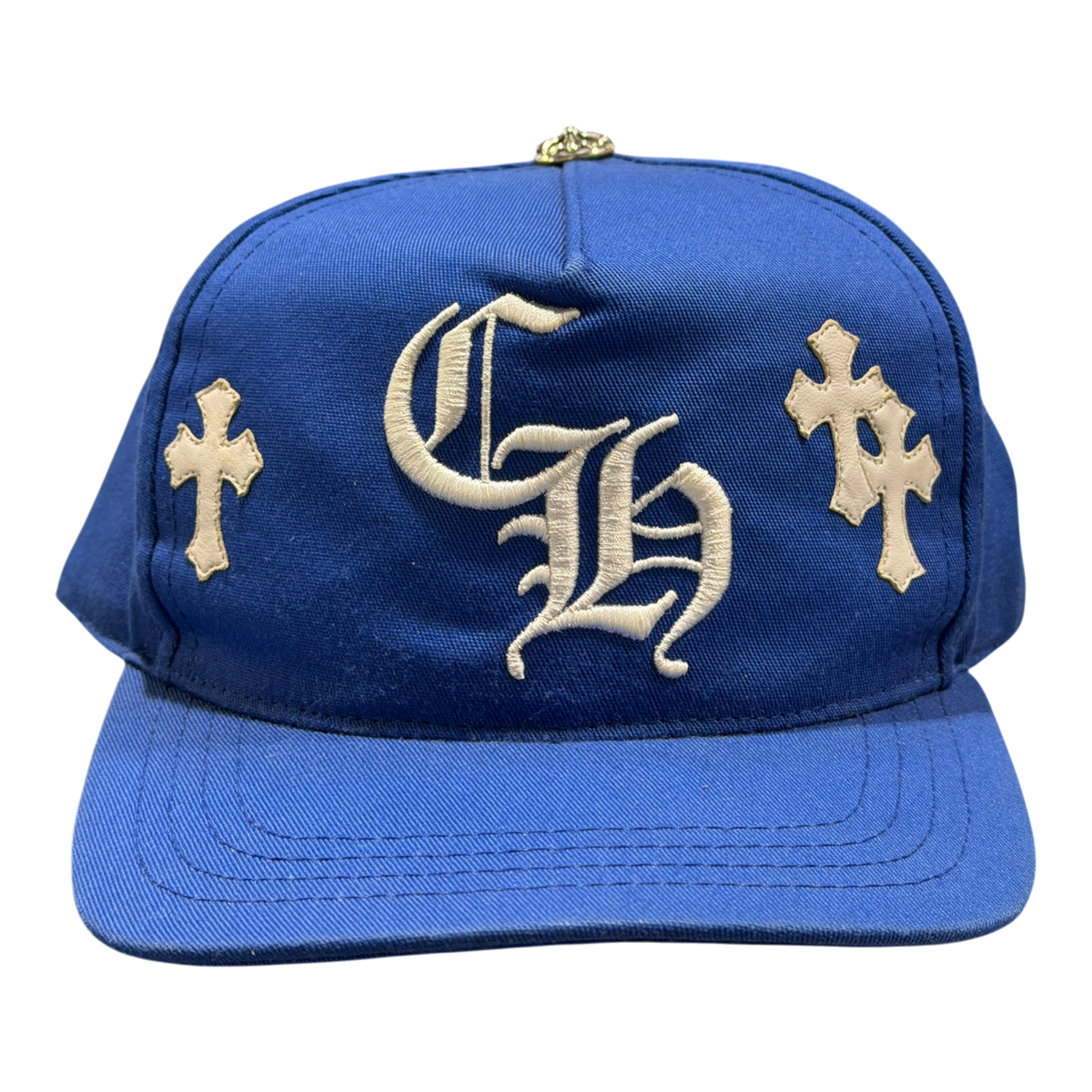 Chrome Hearts Cross Patch Trucker Cap Blue/White