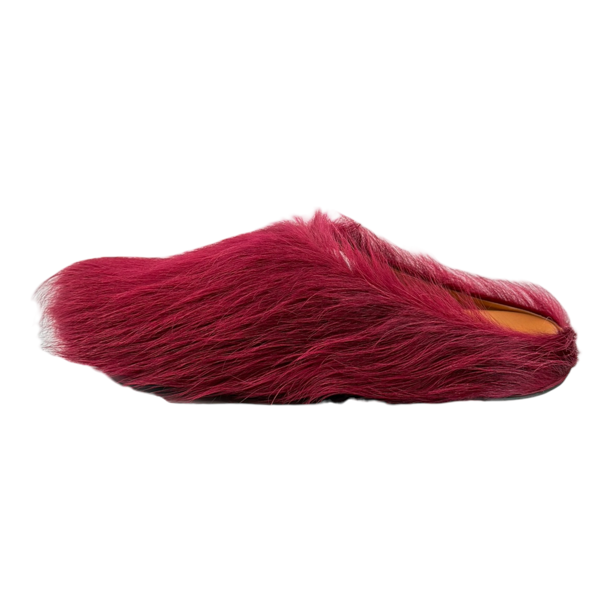 Fussbett Mule Long Hair Slide Burgundy
