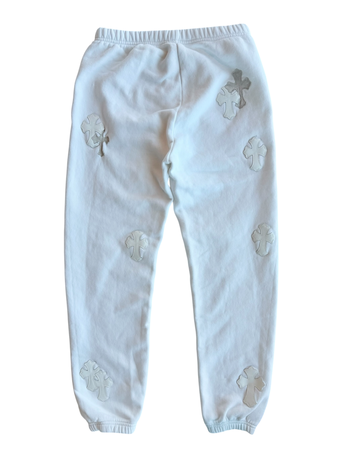 White Cross Patch Sweatpants