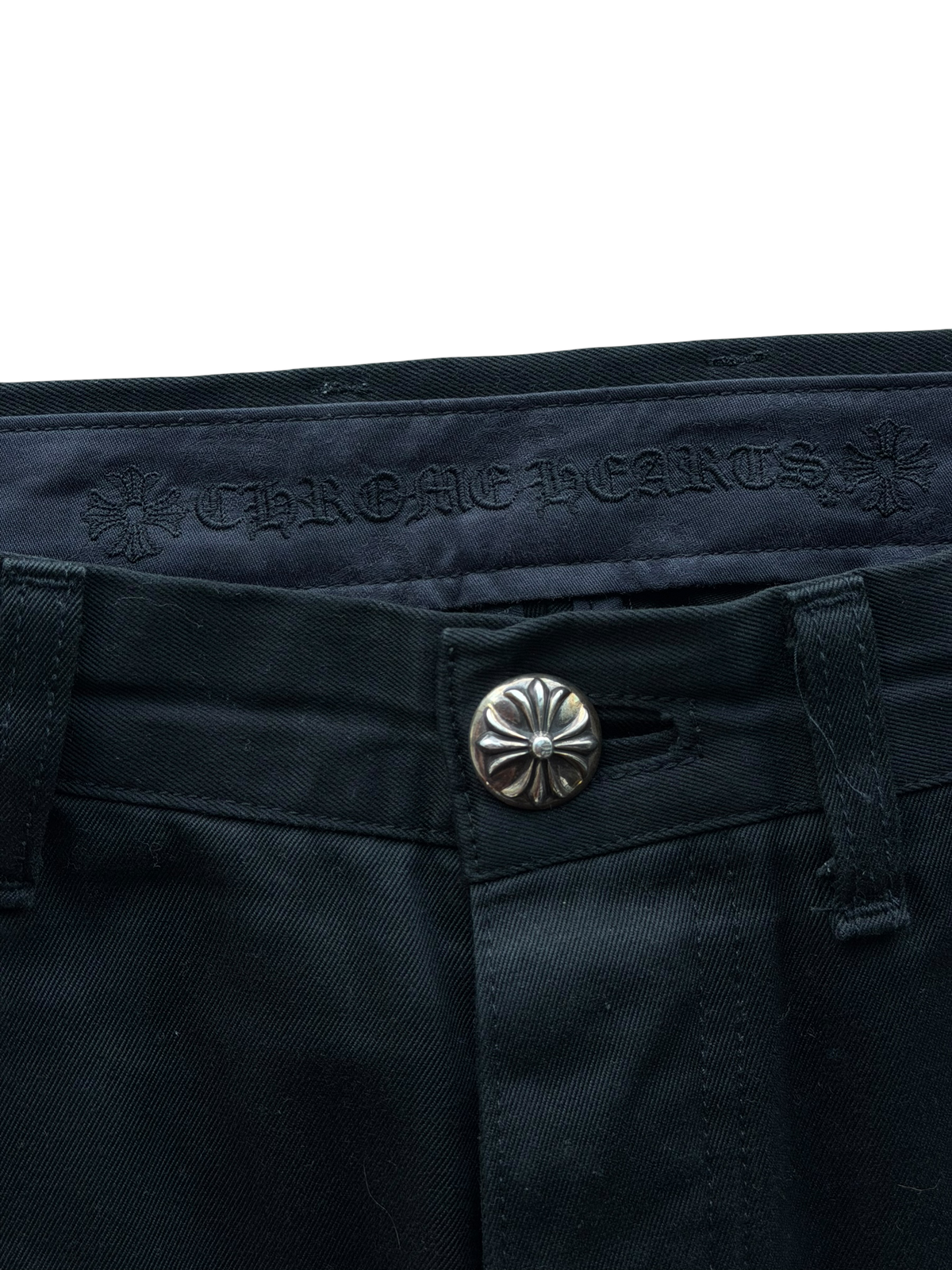 Camouflage Cross Patch Chino Pants Black