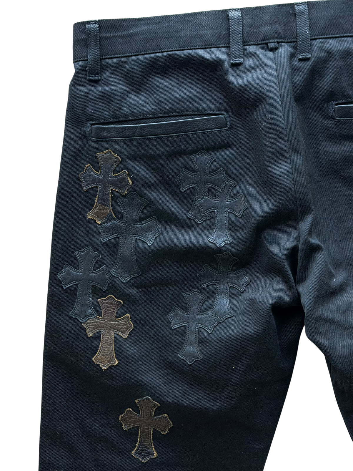 Camouflage Cross Patch Chino Pants Black