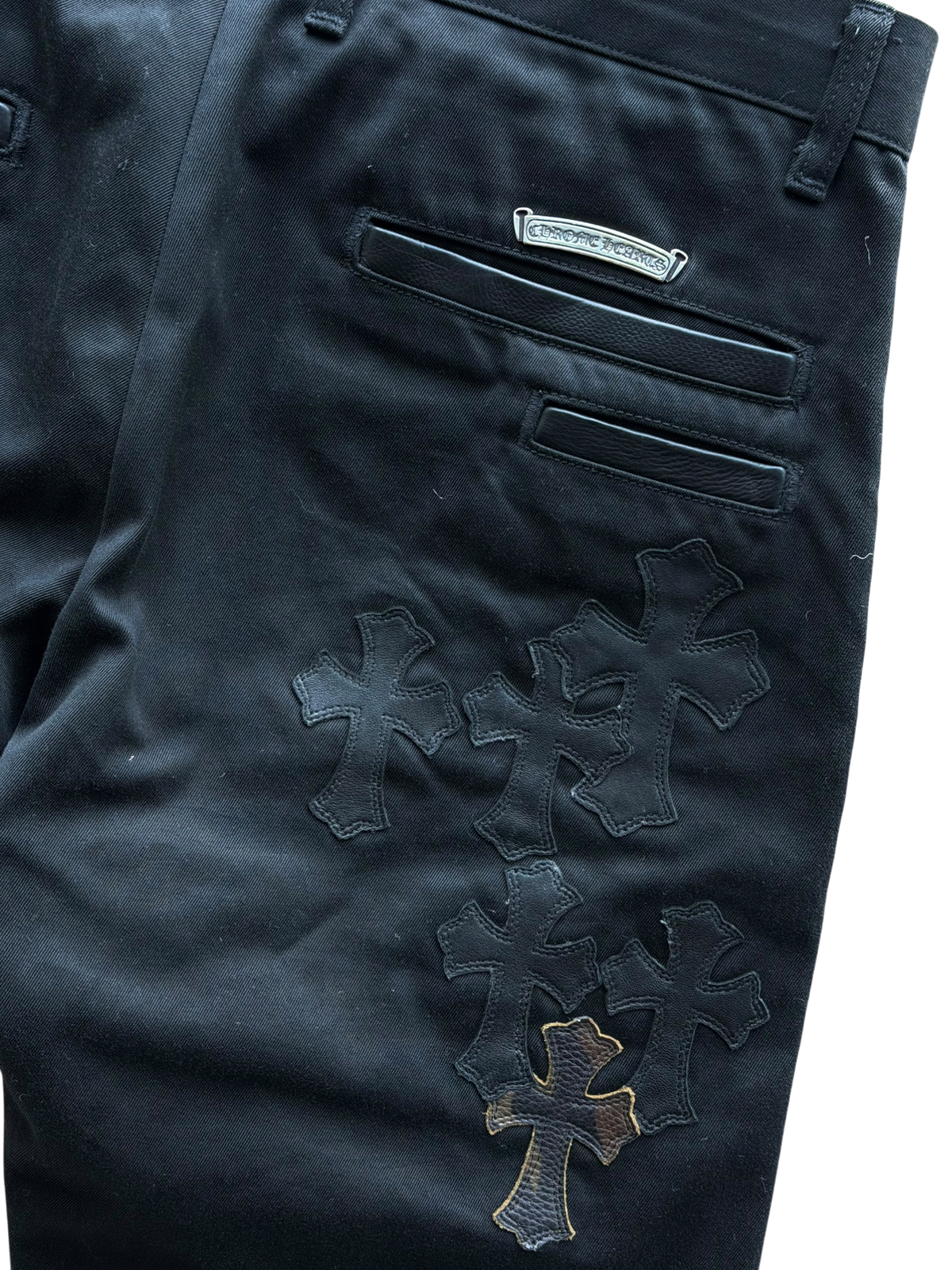 Camouflage Cross Patch Chino Pants Black