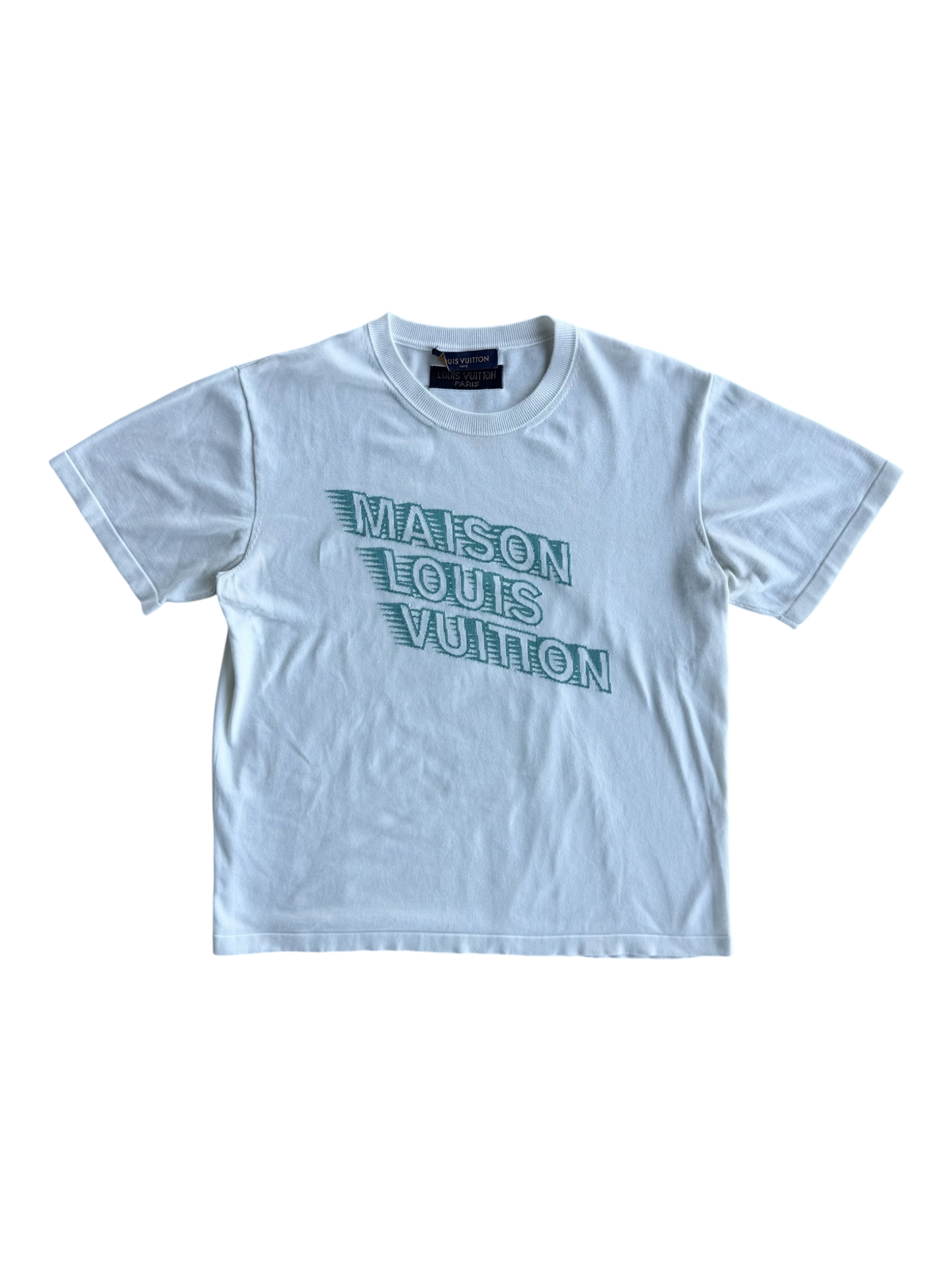 White Maison Intarsia T-Shirt