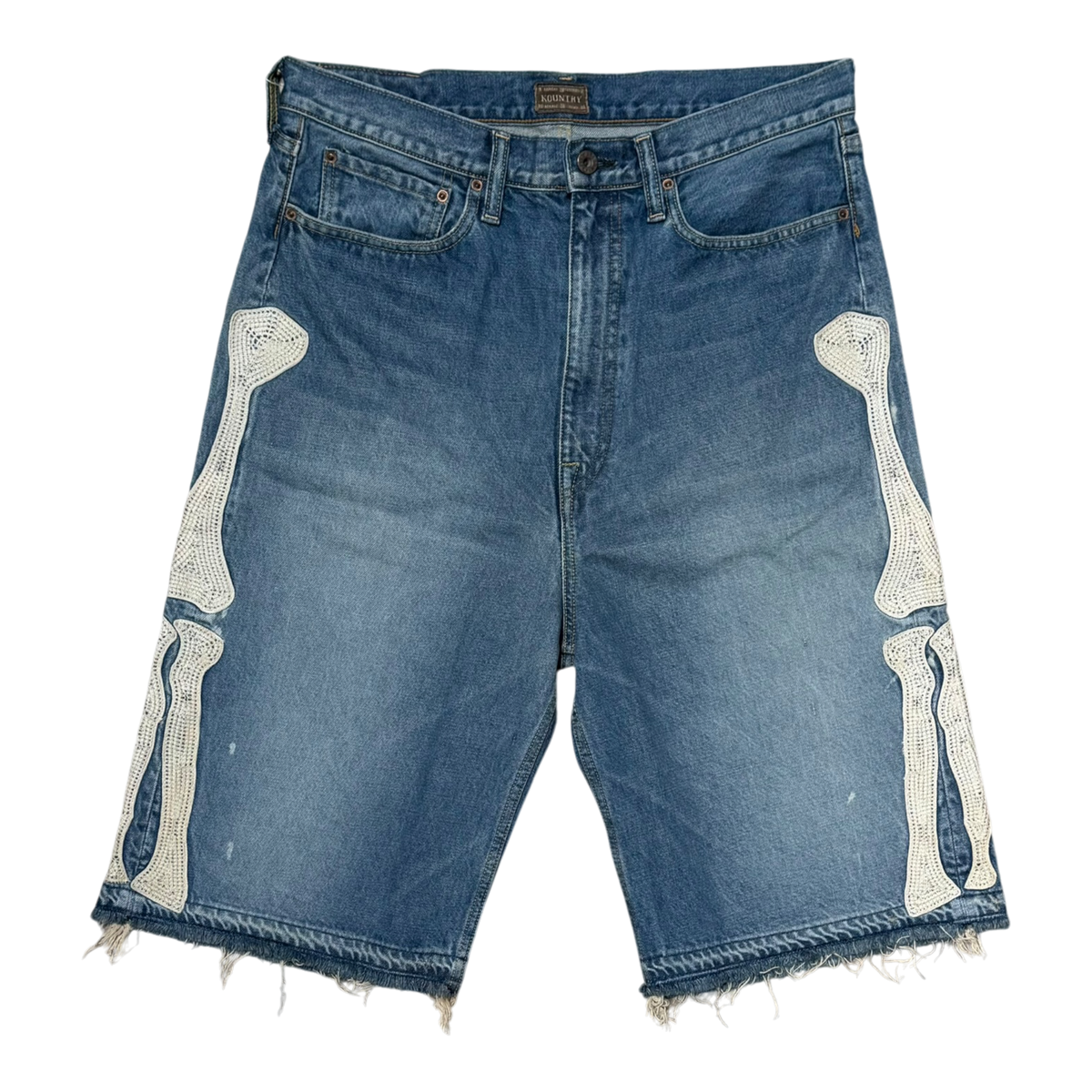 Bone Blue Denim Shorts