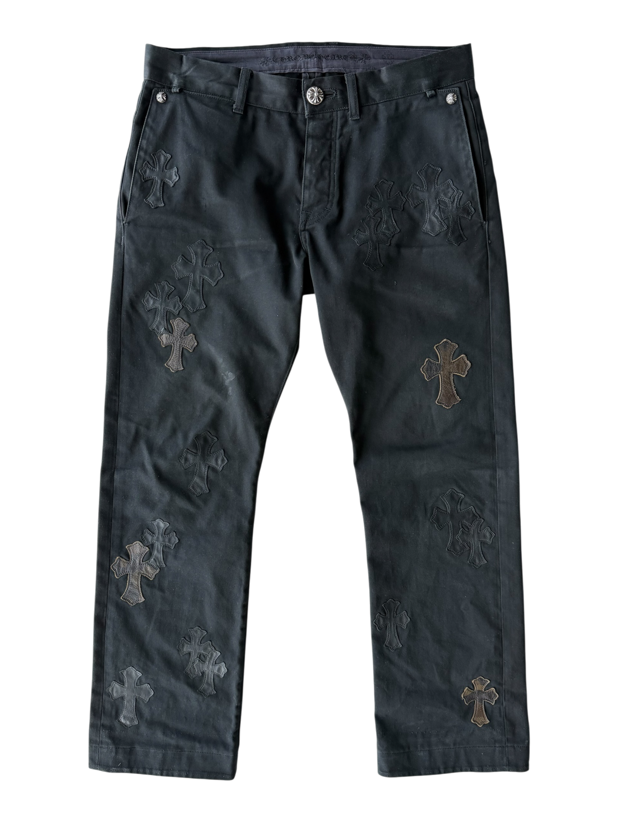 Camouflage Cross Patch Chino Pants Black