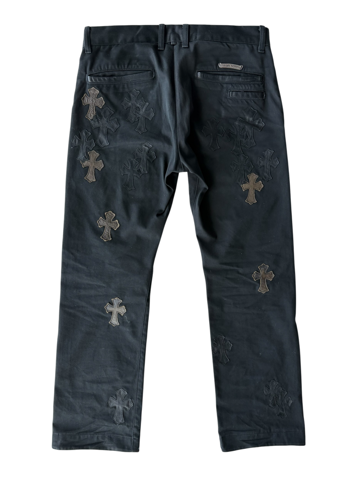 Camouflage Cross Patch Chino Pants Black