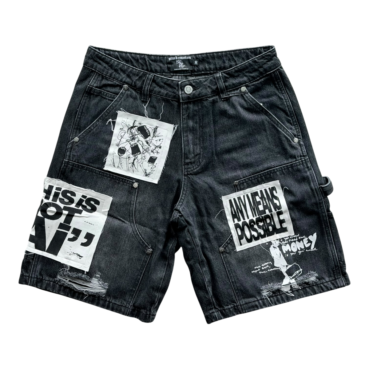 Black “AI” Carpenter Shorts