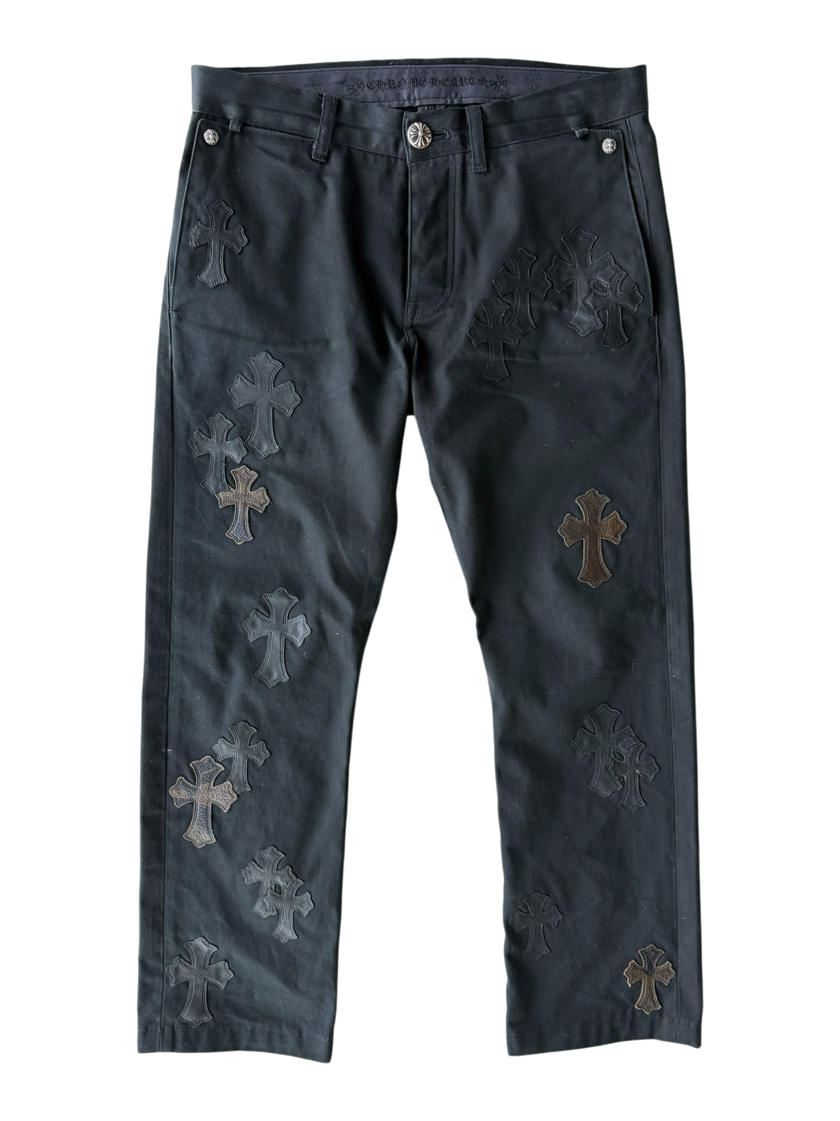 Camouflage Cross Patch Chino Pants Black