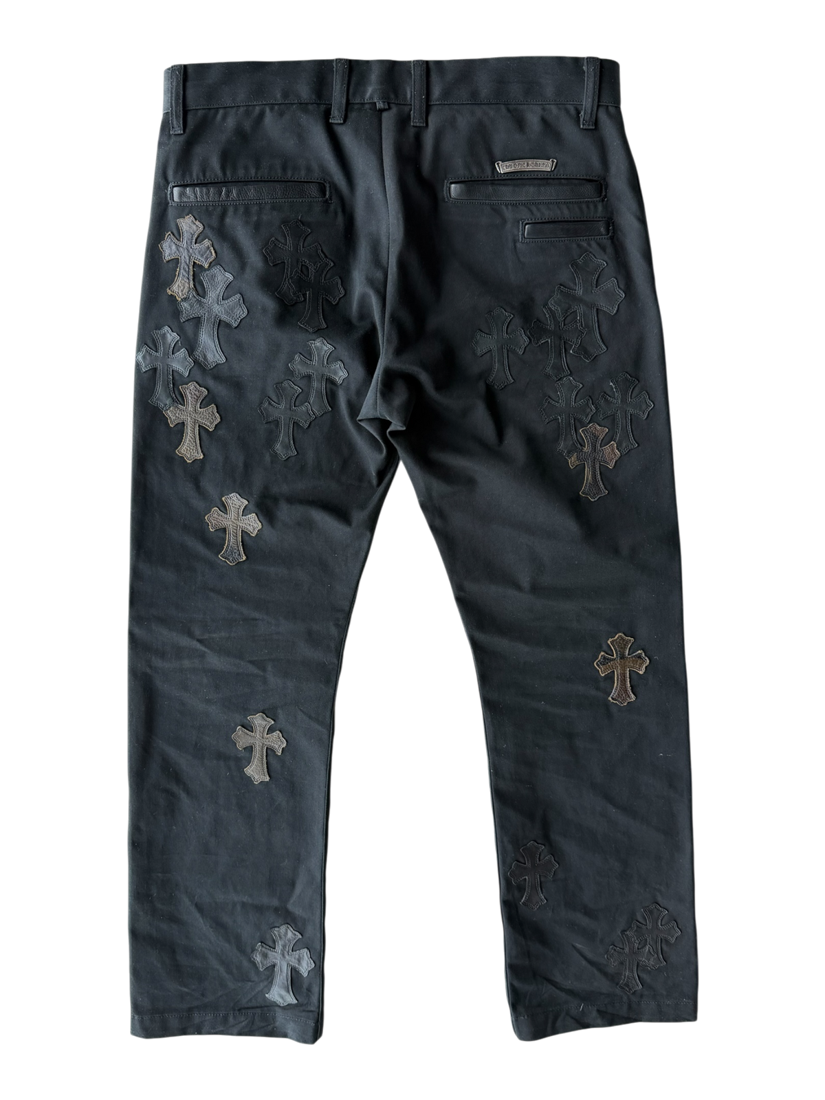 Camouflage Cross Patch Chino Pants Black
