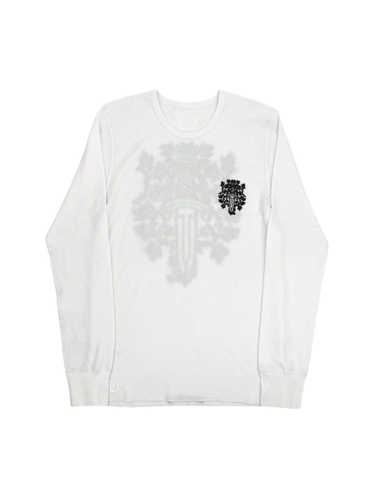 Dagger White Waffle Thermal Long Sleeve Tee