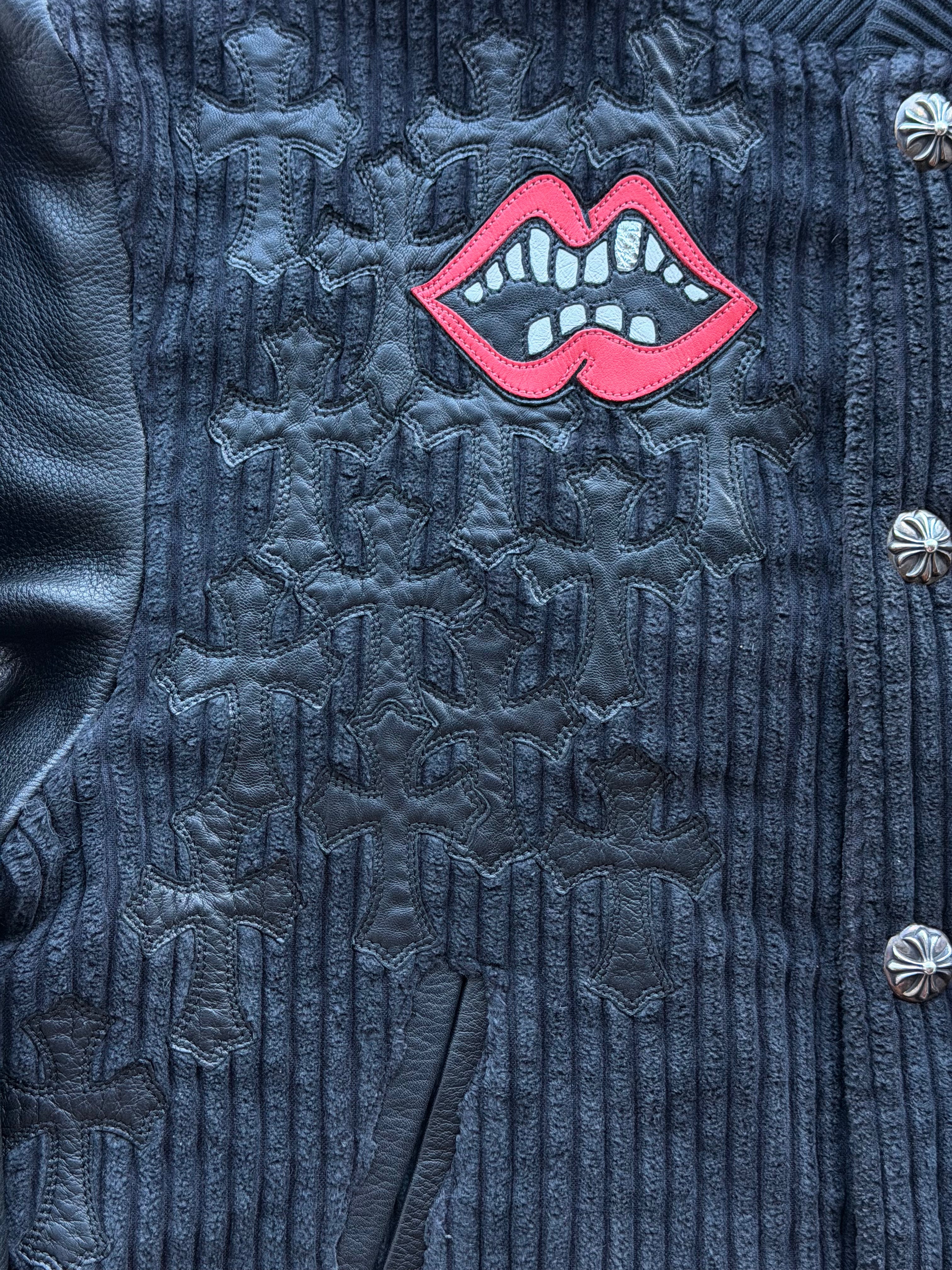Matty Boy Lips Cross Patch Varsity Jacket