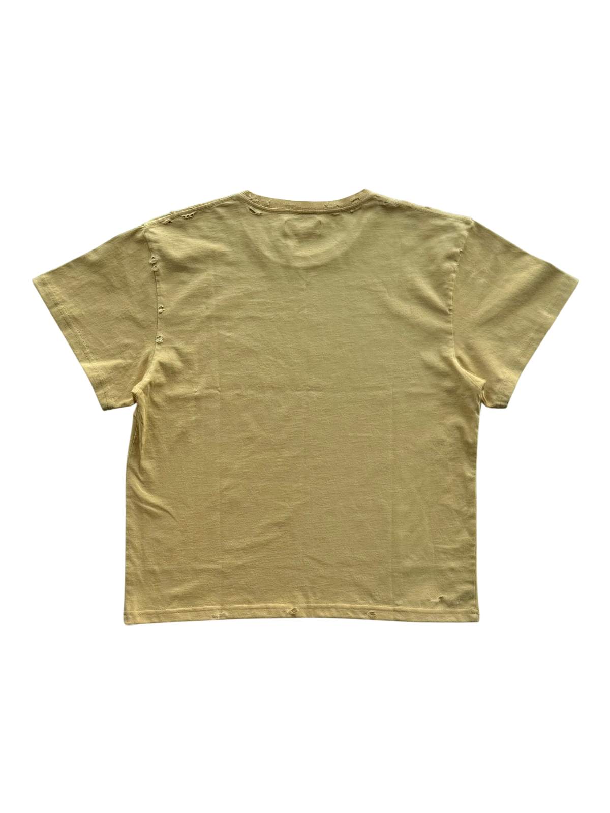 Art Type Distressed Tee Yellow
