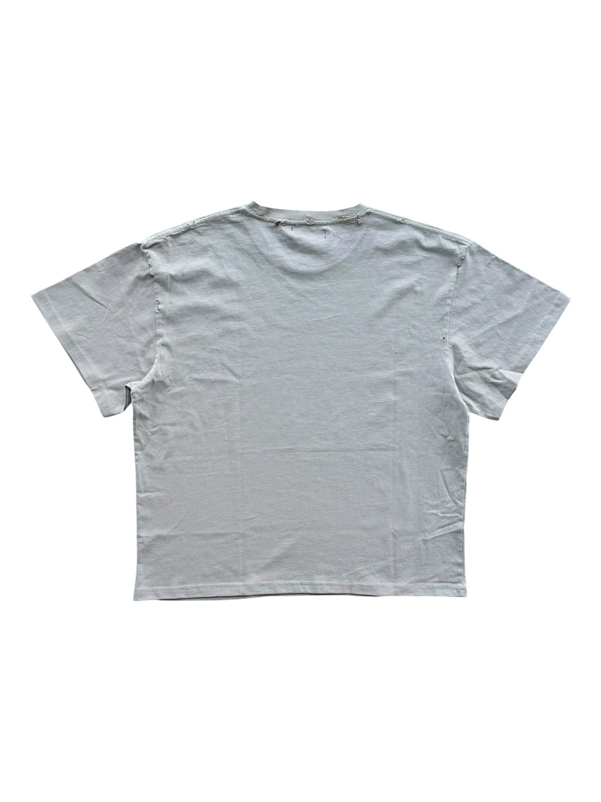 Face Tat Distressed Tee Cream