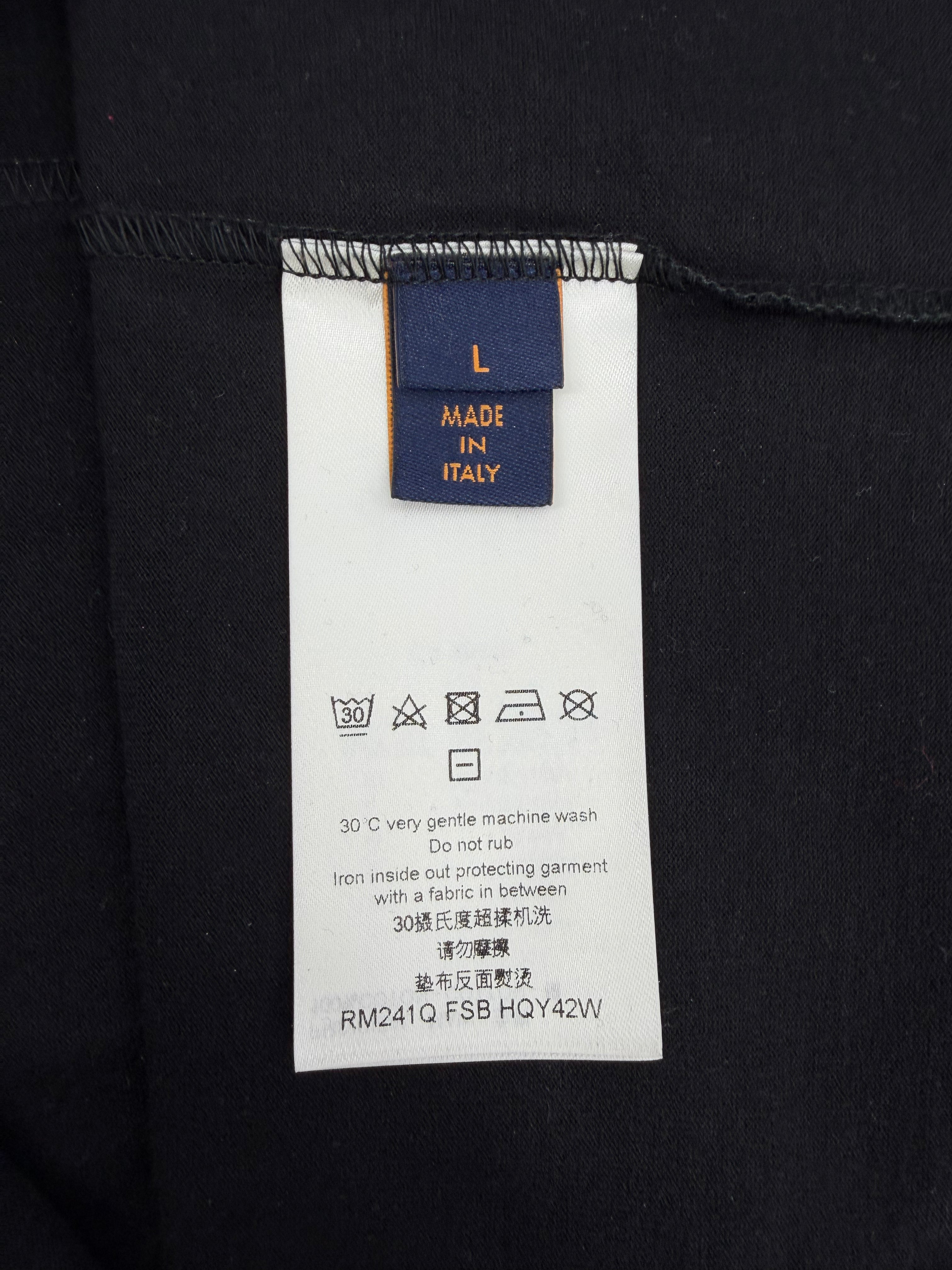 Gradient Cotton T-Shirt Black