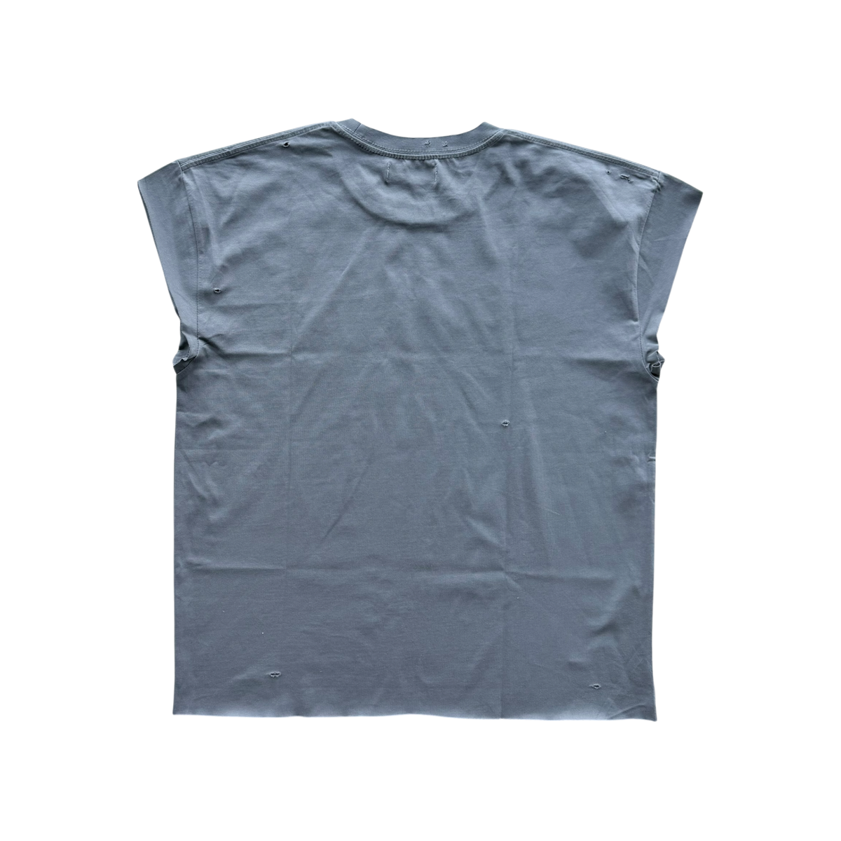 Champagne Distressed Sleeveless Tee Grey