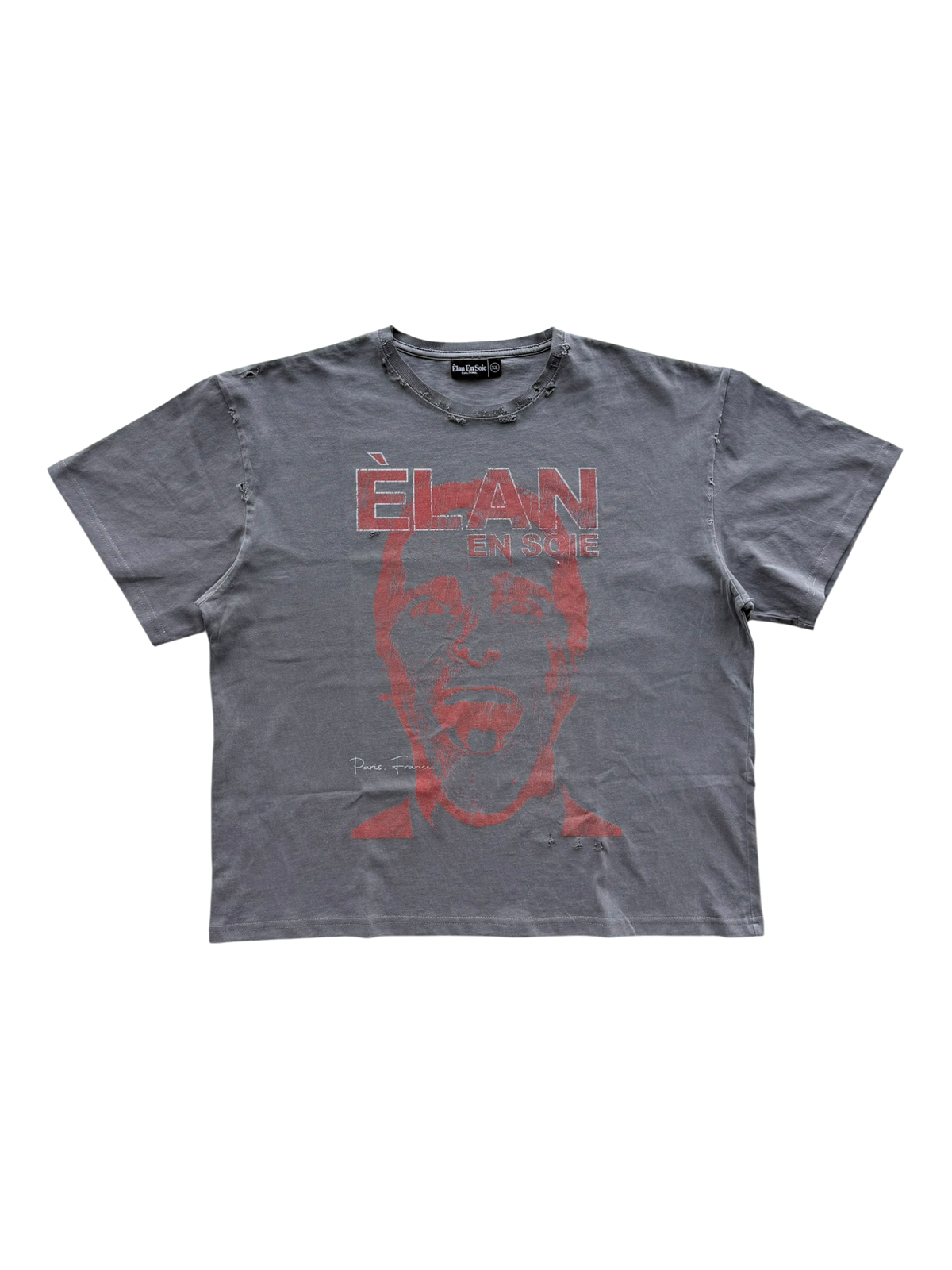 Psycho Distressed Tee Grey
