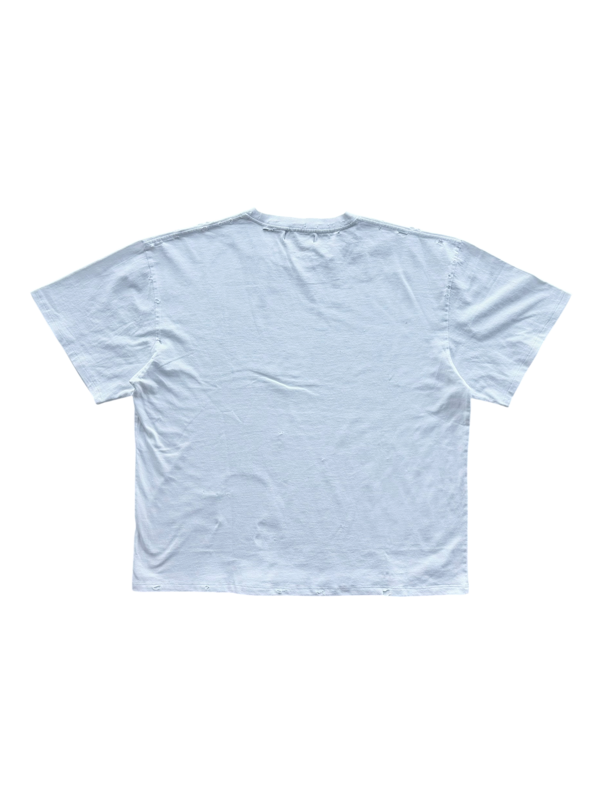 Varsity Bulldog Distressed Tee White