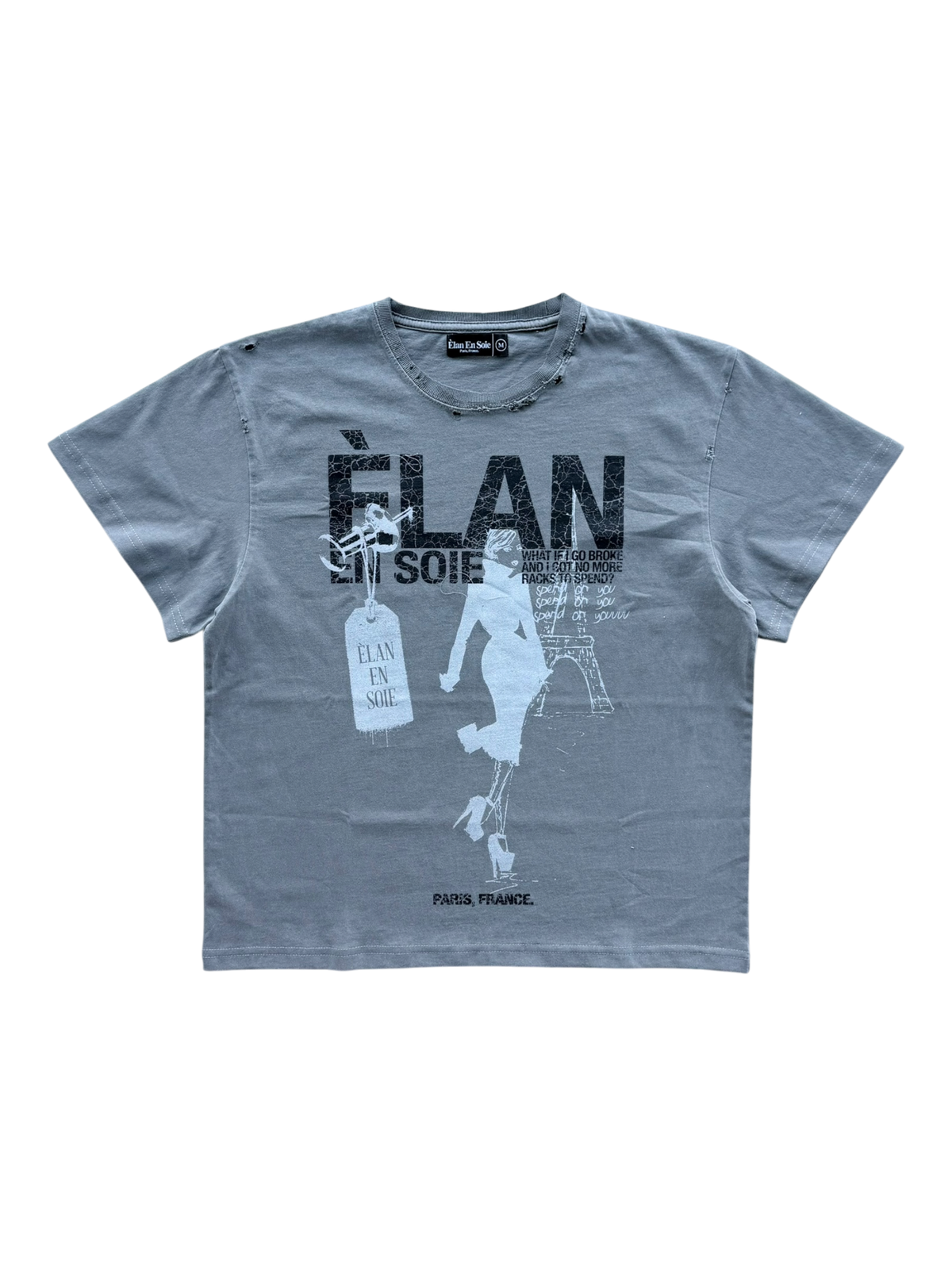 Tourist Distressed Tee Grey