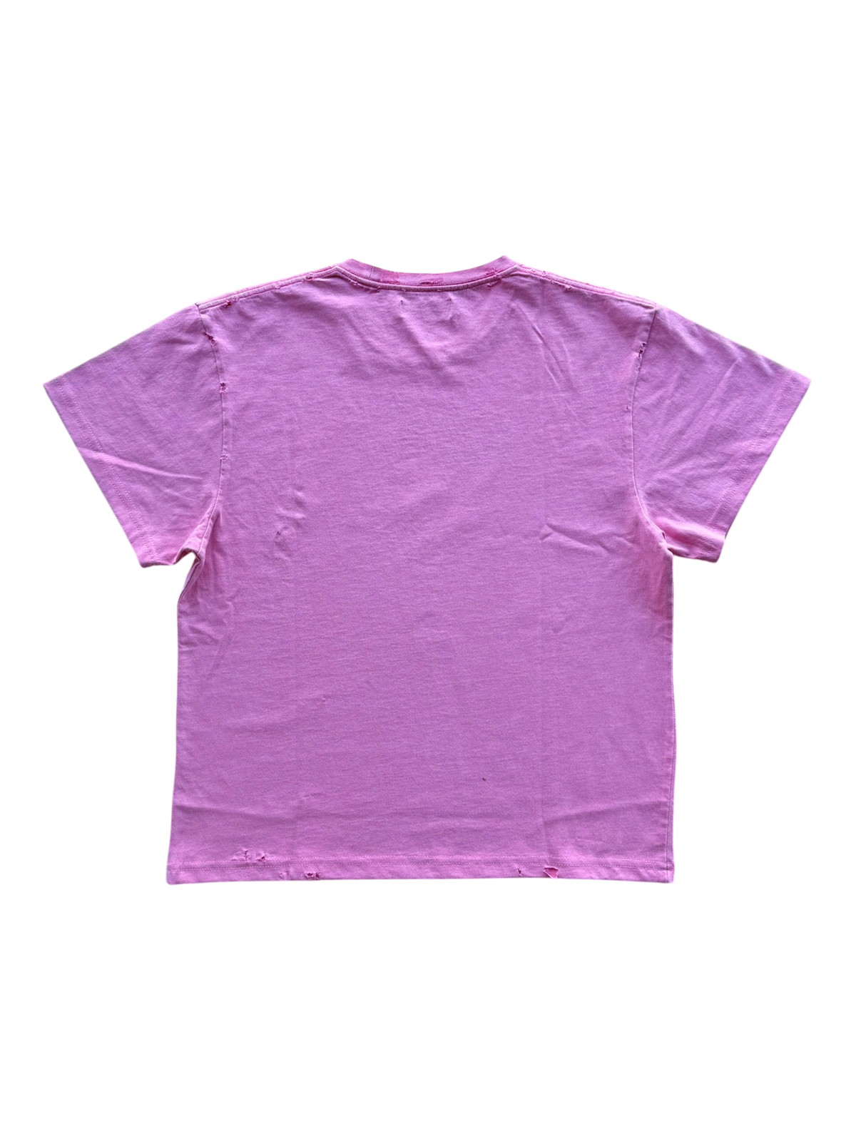Bad Habits Distressed Tee Pink