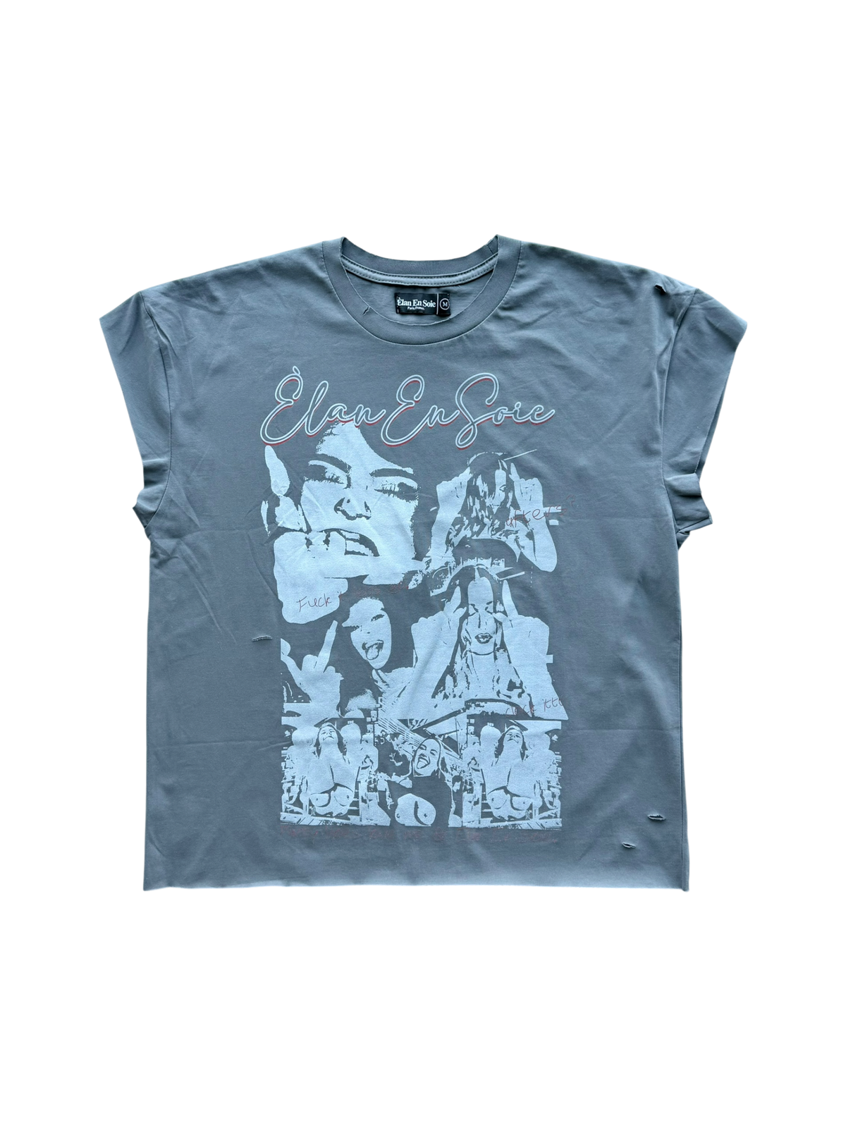 Lifestyle Distressed Sleeveless Tee Grey