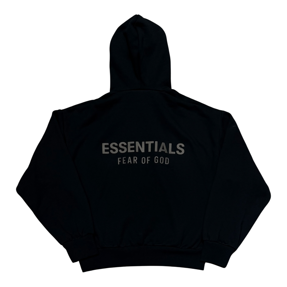 Essentials Jet Black Classic Fleece Hoodie