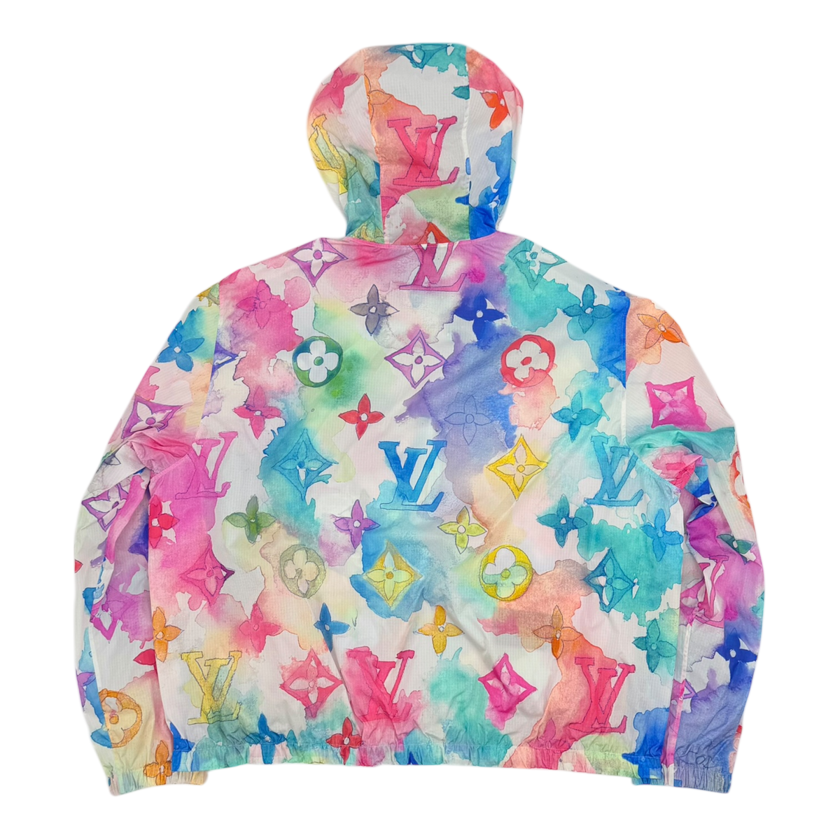 Multicolor Watercolor Monogram Windbreaker