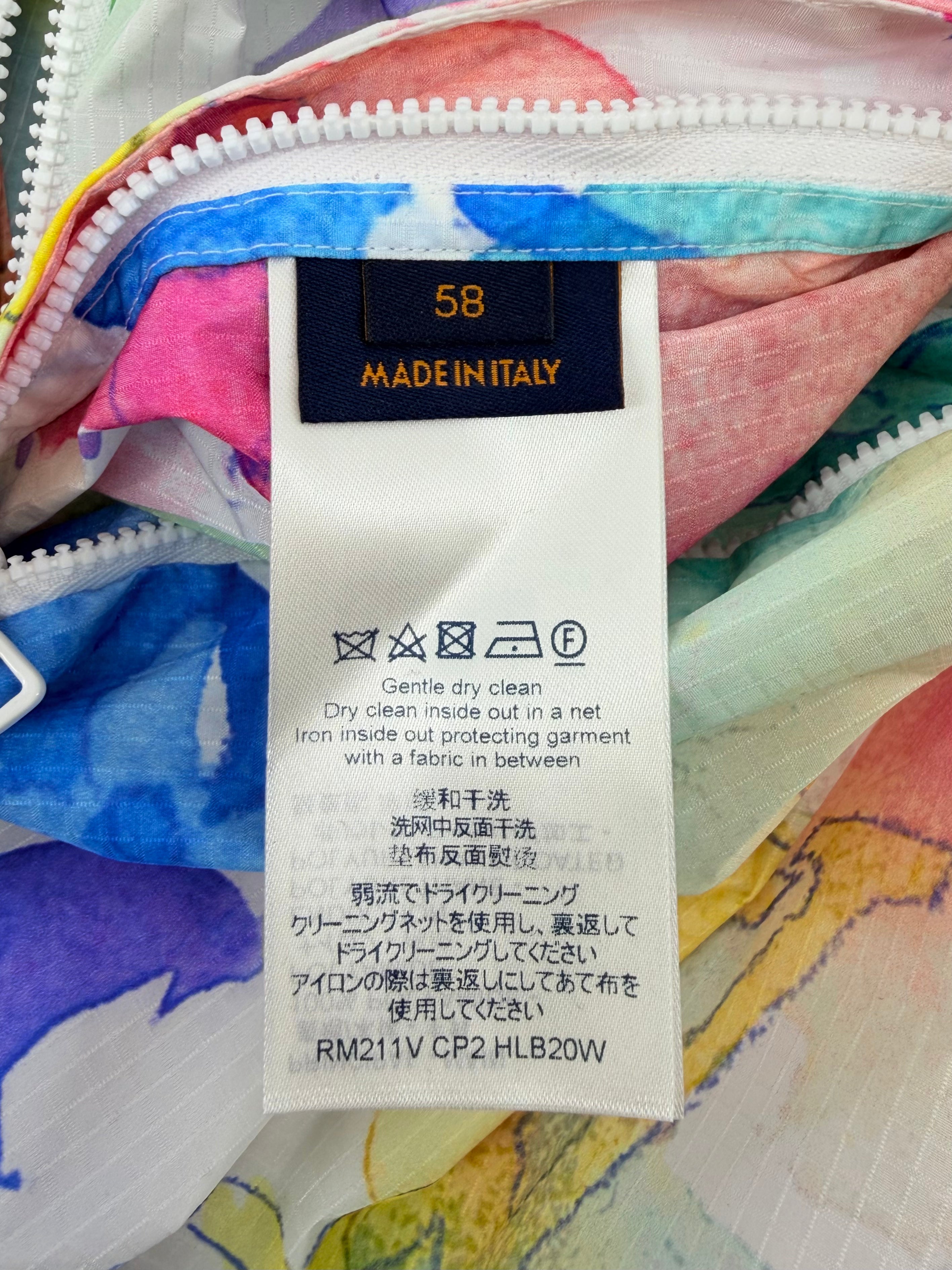 Multicolor Watercolor Monogram Windbreaker