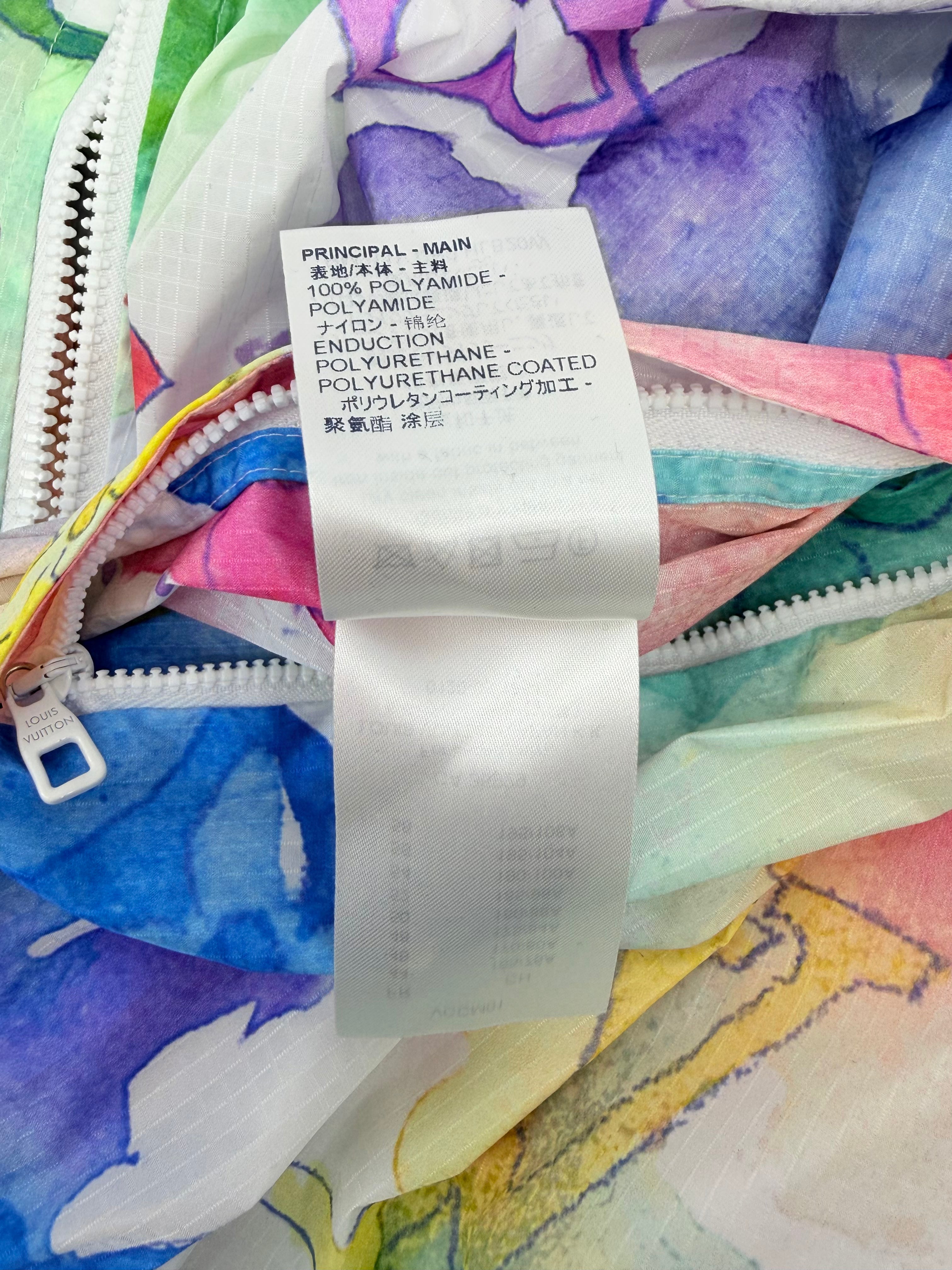 Multicolor Watercolor Monogram Windbreaker