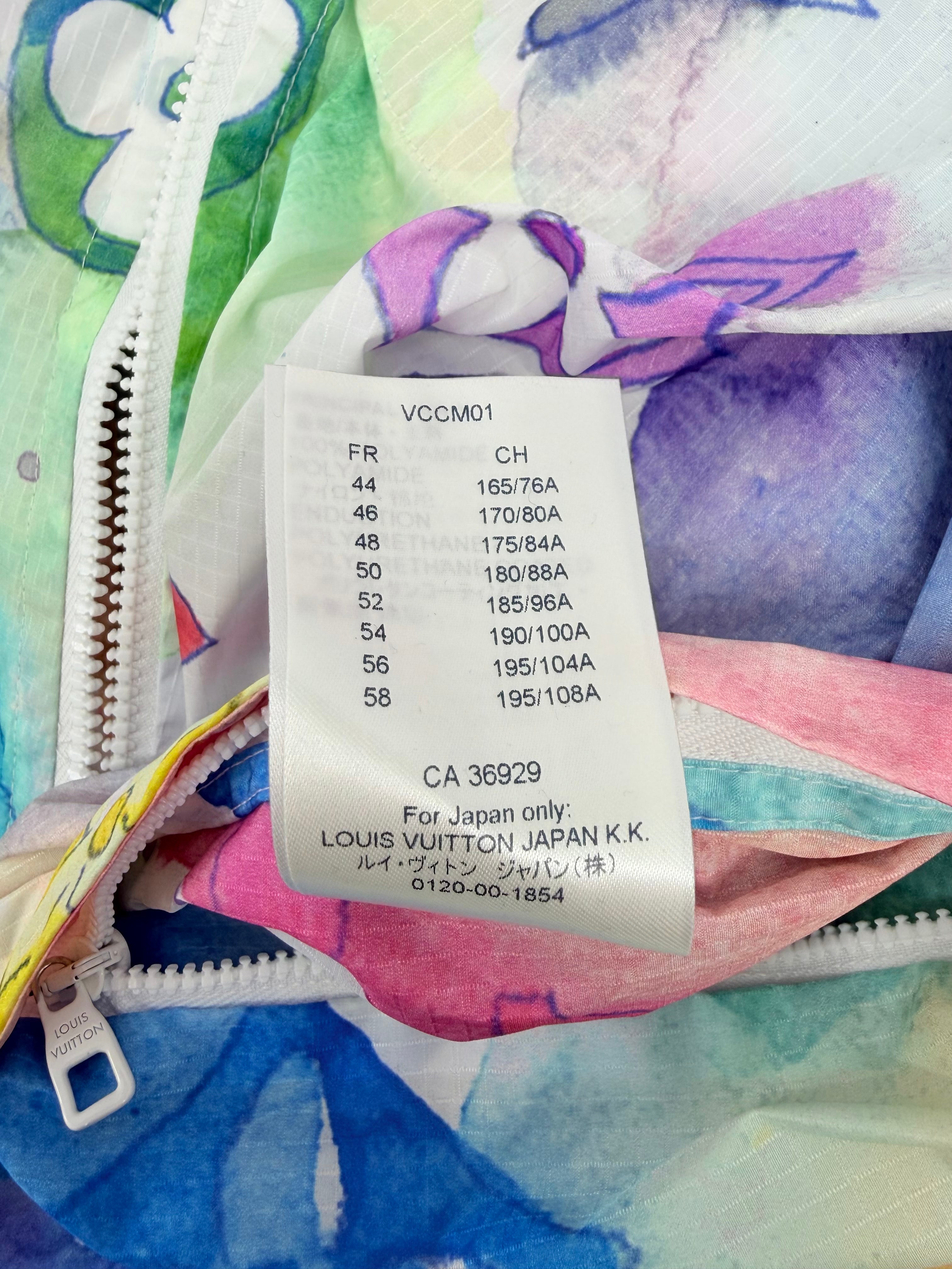 Multicolor Watercolor Monogram Windbreaker