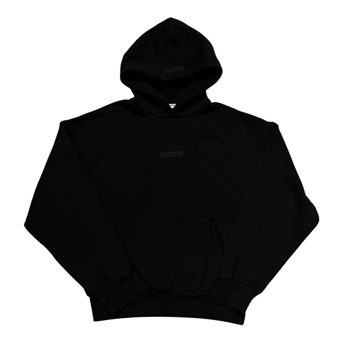 Essentials Jet Black Classic Fleece Hoodie