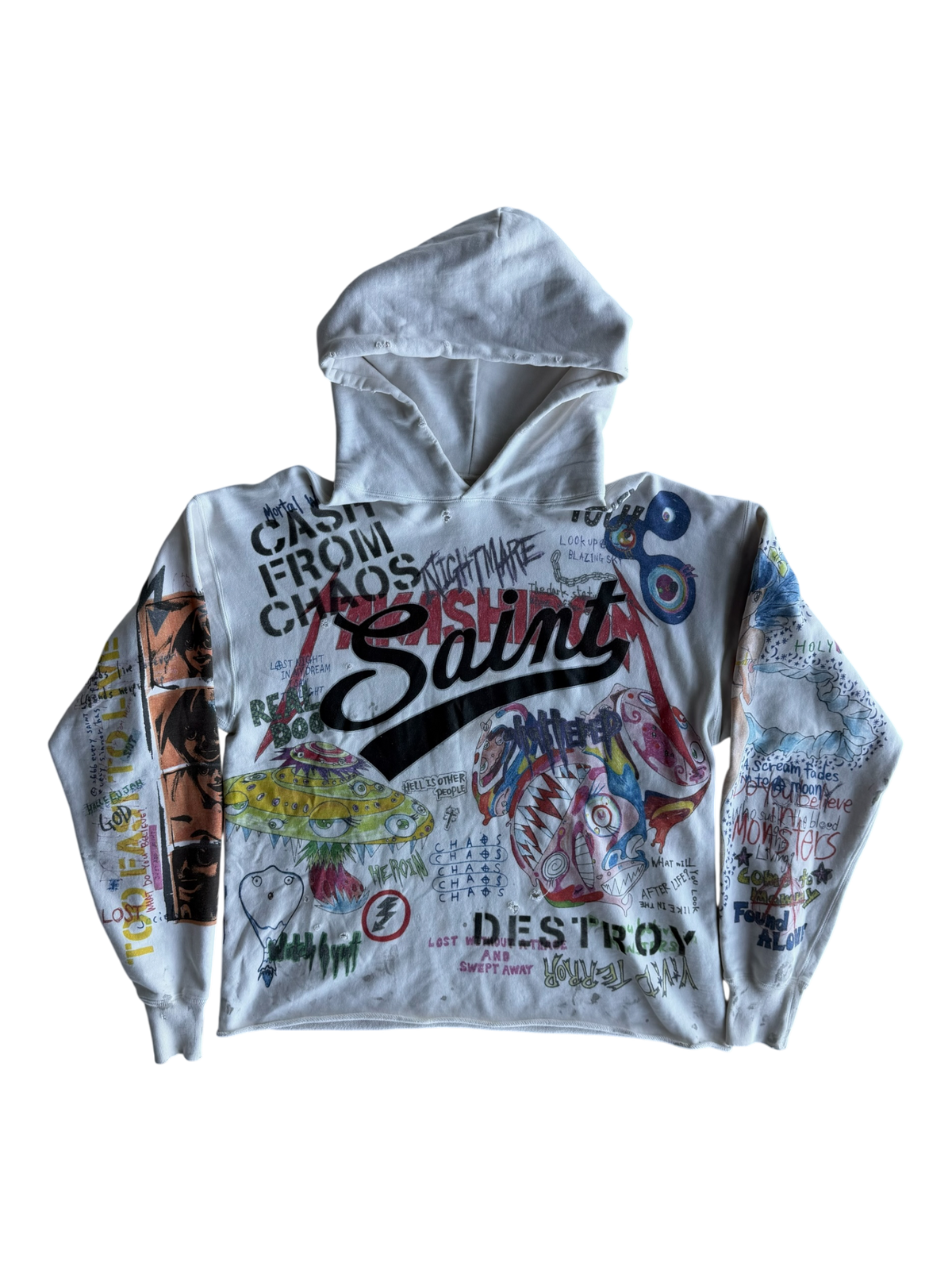 Takashi Murakami Graff Pullover Hoodie Cream