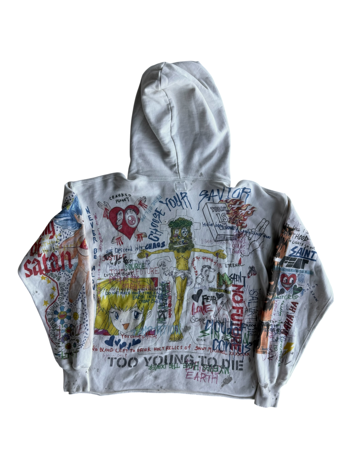 Takashi Murakami Graff Pullover Hoodie Cream
